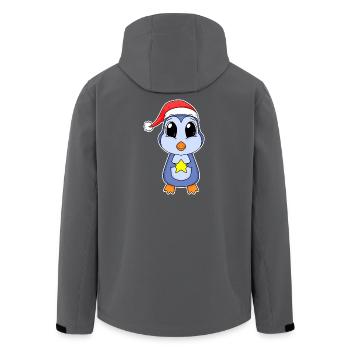 Pinguin Weihnachten - Recycelte Männer Softshell-Jacke von Stanley/Stella - Schwarz - Hinten - AI Model Male 185 light (185cm)