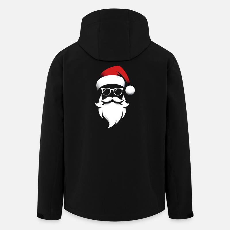 Weihnachtsmann Kopf Portrait Maske - Recycelte Männer Softshell-Jacke von Stanley/Stella - Schwarz