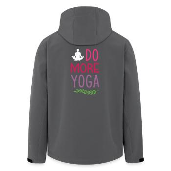 Do More Yoga - Men’s Recycled Softshell Jacket by Stanley/Stella - black - Back - AI Model Male 185 light (185cm)