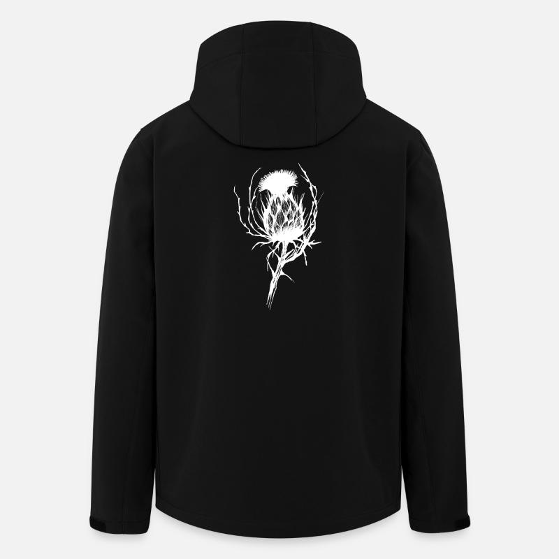 Die Zarte Bedrohlichkeit der Distelblüte - Recycelte Männer Softshell-Jacke von Stanley/Stella - Schwarz