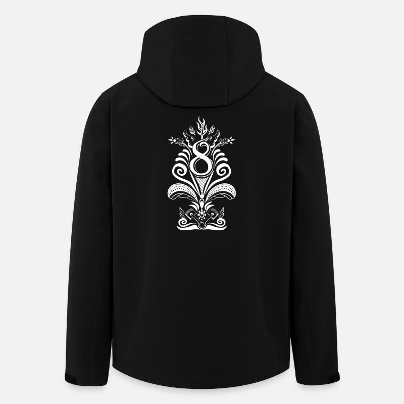 Kurbits V8 No:2 - weiß - Recycelte Männer Softshell-Jacke von Stanley/Stella - Schwarz