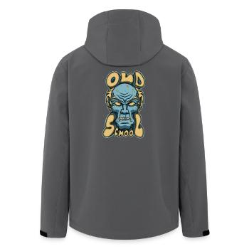 Oldschool - Recycelte Männer Softshell-Jacke von Stanley/Stella - Schwarz - Hinten - AI Model Male 185 light (185cm)