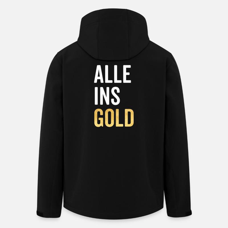 Alle ins Gold - Recycelte Männer Softshell-Jacke von Stanley/Stella - Schwarz
