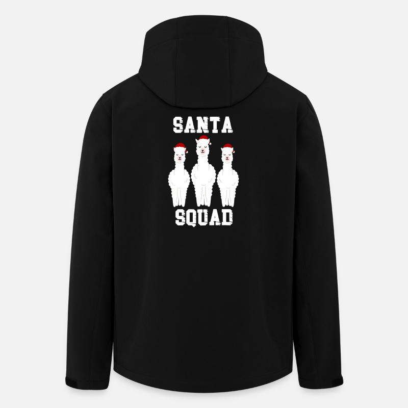Santa squad llama - Men’s Recycled Softshell Jacket by Stanley/Stella - black