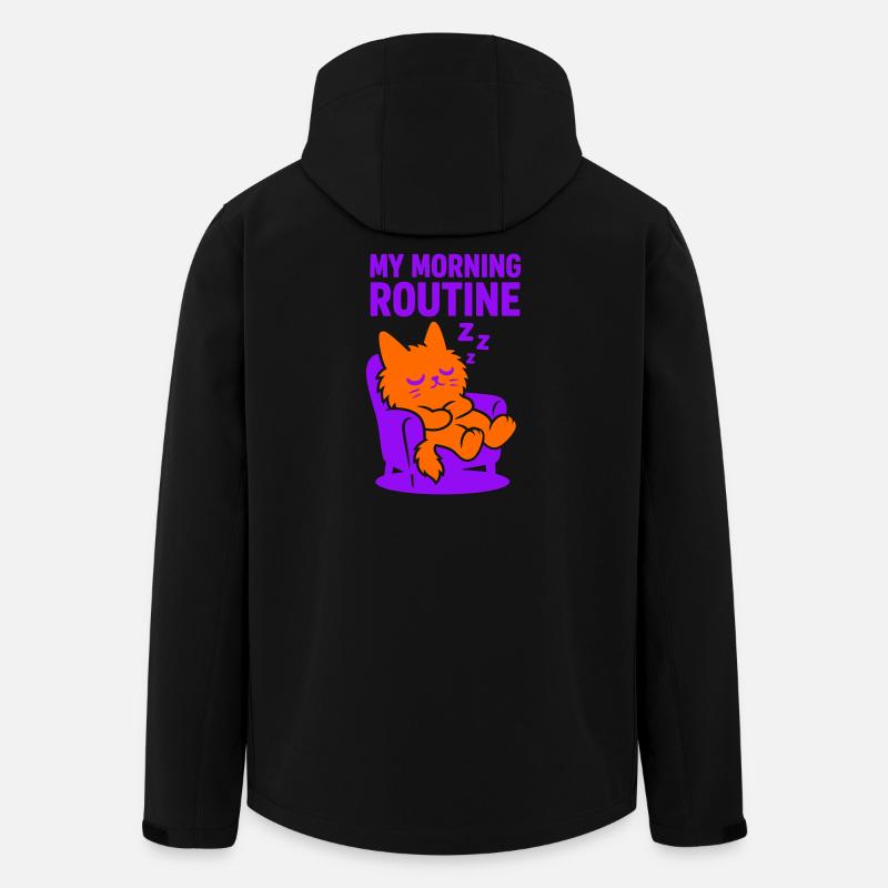 Routine matinale chat #1 - Veste softshell homme en polyester recyclé Stanley/Stella - noir