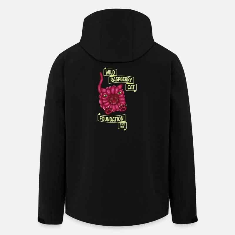 Wild Raspberry Cat - Men’s Recycled Softshell Jacket by Stanley/Stella - black