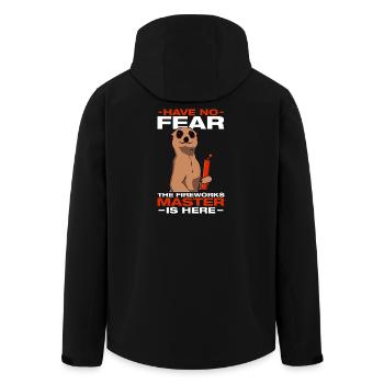 Have no fear Pyrotechniker Böllern Feuerwerk - Recycelte Männer Softshell-Jacke von Stanley/Stella - Schwarz - Hinten - AI Model Male 185 light (185cm)