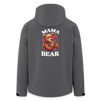 Mama Bär Muttertag Mutter Elternteil Mama Bear - Recycelte Männer Softshell-Jacke von Stanley/Stella - Anthrazit - Hinten - AI Model Male 185 light (185cm)