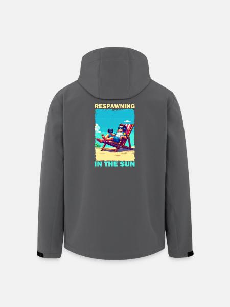 Pixelart Strandjugend mit Gaming-Elementen - Recycelte Männer Softshell-Jacke von Stanley/Stella - Schwarz