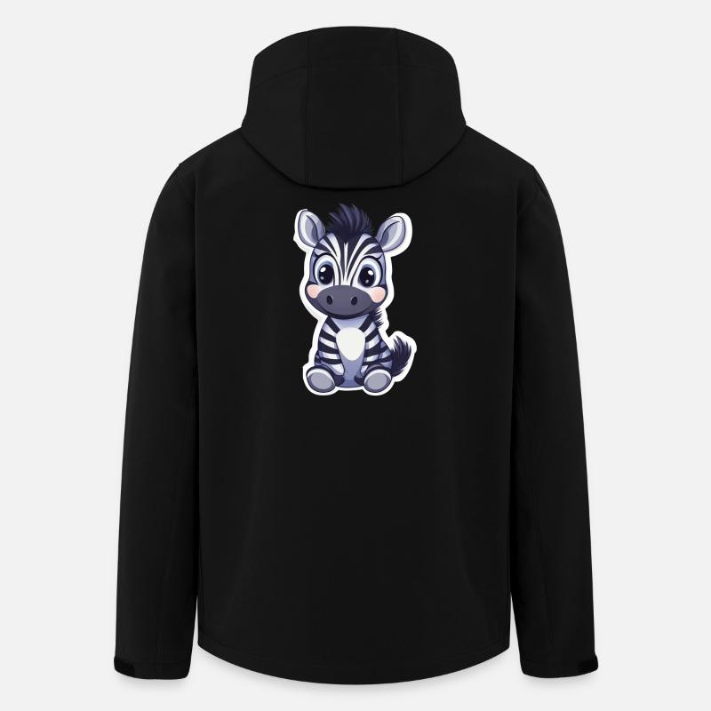 Zebra - Recycelte Männer Softshell-Jacke von Stanley/Stella - Schwarz