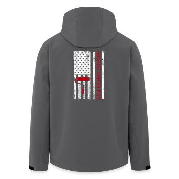 House Painter Hilarious Designs Unique Gifts - Men’s Recycled Softshell Jacket by Stanley/Stella - black - Back - AI Model Male 185 light (185cm)