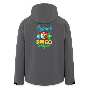 Bingo Game Expert Player Bingo - Men’s Recycled Softshell Jacket by Stanley/Stella - black - Back - AI Model Male 185 light (185cm)