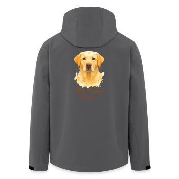 Chien Labrador Retriever - BFF Meilleur Ami - Veste softshell homme en polyester recyclé Stanley/Stella - noir - Dos - AI Model Male 185 light (185cm)