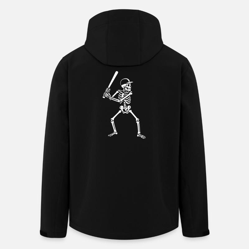 Skelett spielt Baseball Geschenk - Recycelte Männer Softshell-Jacke von Stanley/Stella - Schwarz