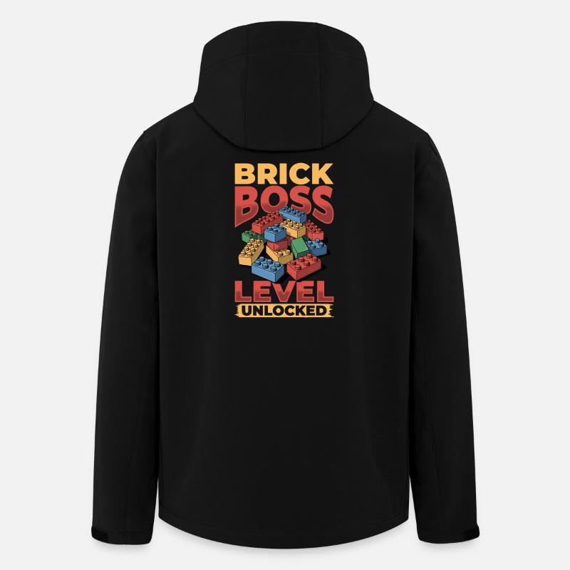 Building Blocks Kids Brick Builder - Recycelte Männer Softshell-Jacke von Stanley/Stella - Schwarz