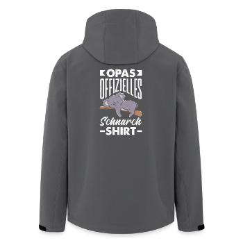 Grandpa's official snoring shirt – Koala - Men’s Recycled Softshell Jacket by Stanley/Stella - black - Back - AI Model Male 185 light (185cm)