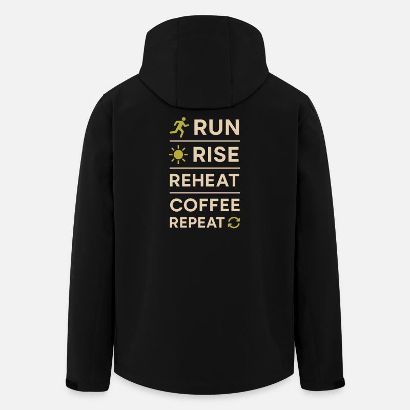 Laufende Mama, Papa, Joggende Eltern - Recycelte Männer Softshell-Jacke von Stanley/Stella - Schwarz