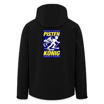 Pistes de ski de König - Veste softshell homme en polyester recyclé Stanley/Stella - noir - Dos - AI Model Male 185 light (185cm)