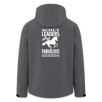 Scout Leader Are Fabulous Funny Scouting Unicorn - Recycelte Männer Softshell-Jacke von Stanley/Stella - Schwarz - Hinten - AI Model Male 185 light (185cm)