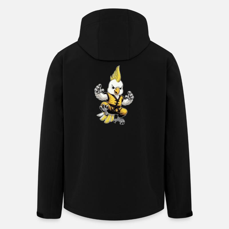 Kakadu-Kung-Fu - Recycelte Männer Softshell-Jacke von Stanley/Stella - Schwarz