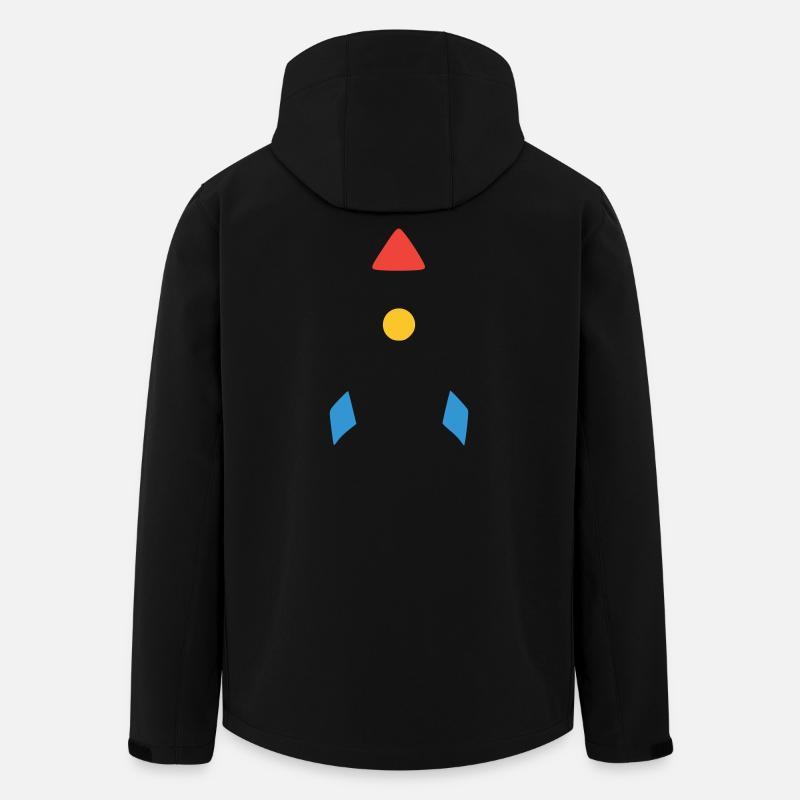 Abstract Rocket Spaceship - Men’s Recycled Softshell Jacket by Stanley/Stella - black