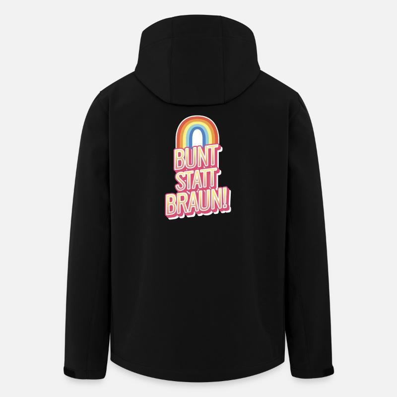 Bunt_statt_Braun - Recycelte Männer Softshell-Jacke von Stanley/Stella - Schwarz
