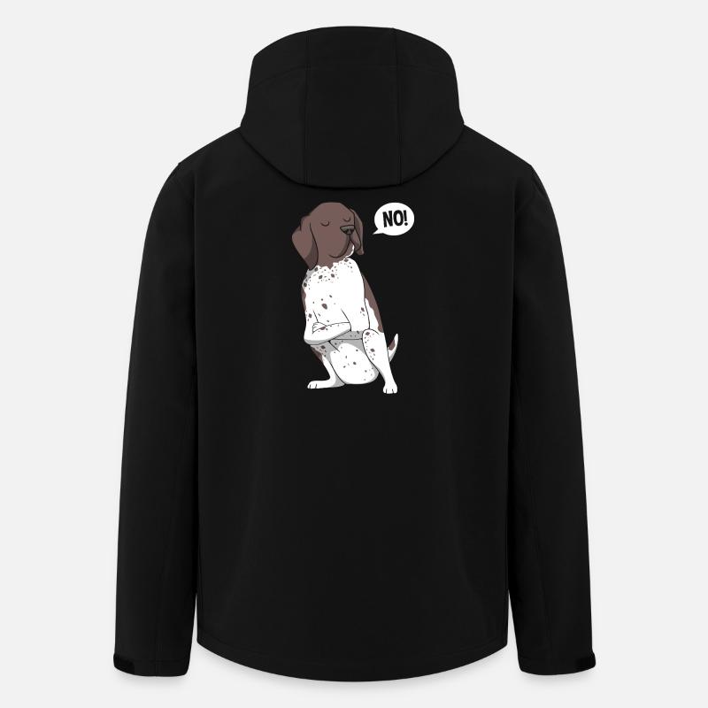 Tysk pointerhund Tysk korthår - Stanley/Stella herre softshelljakke i genanvendt polyester - sort