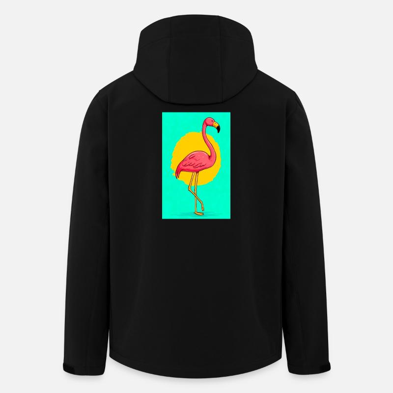 flamingo - Men’s Recycled Softshell Jacket by Stanley/Stella - black