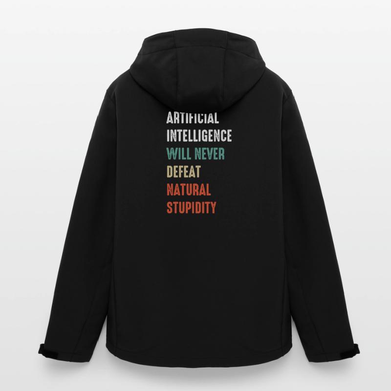 Funny Artificial Intelligence Machine Learning AI Men’s Recycled Softshell Jacket by Stanley/Stella