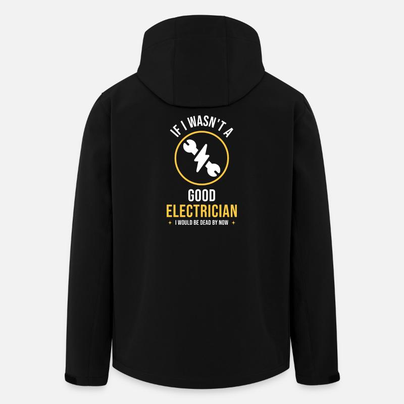 Devis drôle d’électricien – Métier qualifié - Veste softshell homme en polyester recyclé Stanley/Stella - noir