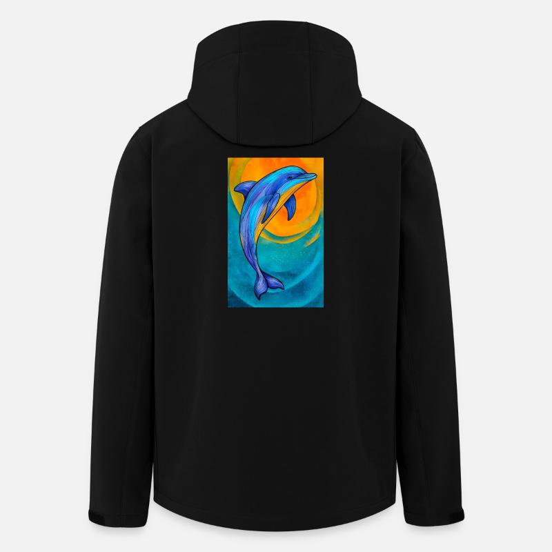 Delfin - Recycelte Männer Softshell-Jacke von Stanley/Stella - Schwarz
