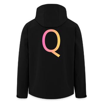 Q - Men’s Recycled Softshell Jacket by Stanley/Stella - black - Back - AI Model Male 185 light (185cm)