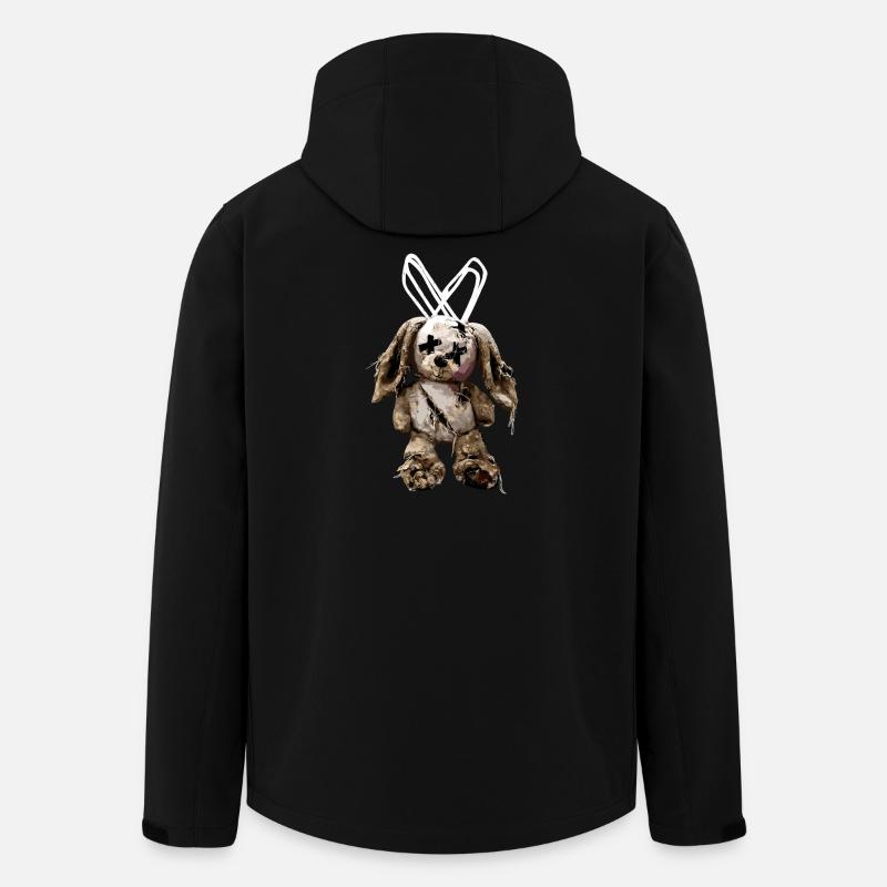 Düsterer Stoffhase Kuscheltier - Recycelte Männer Softshell-Jacke von Stanley/Stella - Schwarz