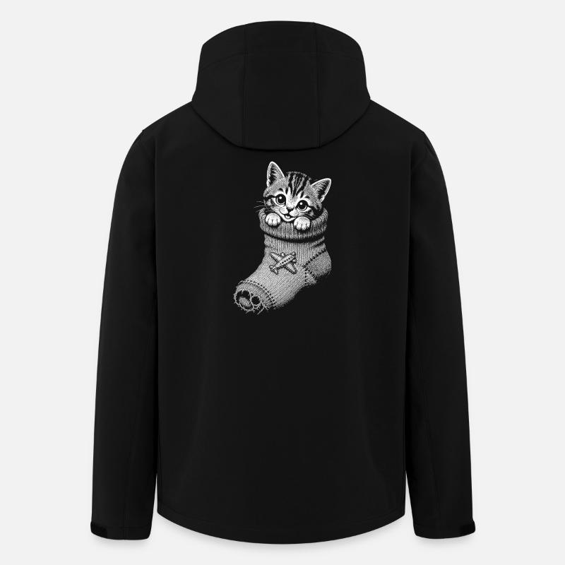 Kätzchen - Recycelte Männer Softshell-Jacke von Stanley/Stella - Schwarz