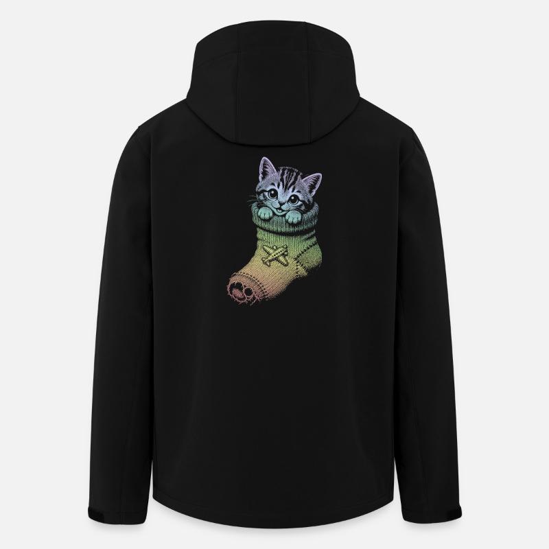 Kätzchen - Recycelte Männer Softshell-Jacke von Stanley/Stella - Schwarz