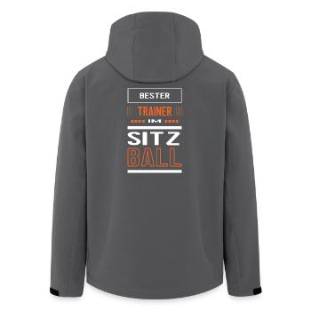 Meilleur entraîneur de balle assise Entraînement de balle assise - Veste softshell homme en polyester recyclé Stanley/Stella - noir - Dos - AI Model Male 185 light (185cm)