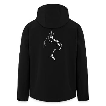 Sphynx Katze Katzen Silhouette Wilsigns - Recycelte Männer Softshell-Jacke von Stanley/Stella - Schwarz - Hinten - AI Model Male 185 light (185cm)