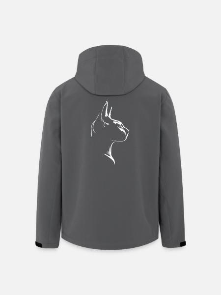 Sphynx chat chats silhouette wilsigns - Veste softshell homme en polyester recyclé Stanley/Stella - noir