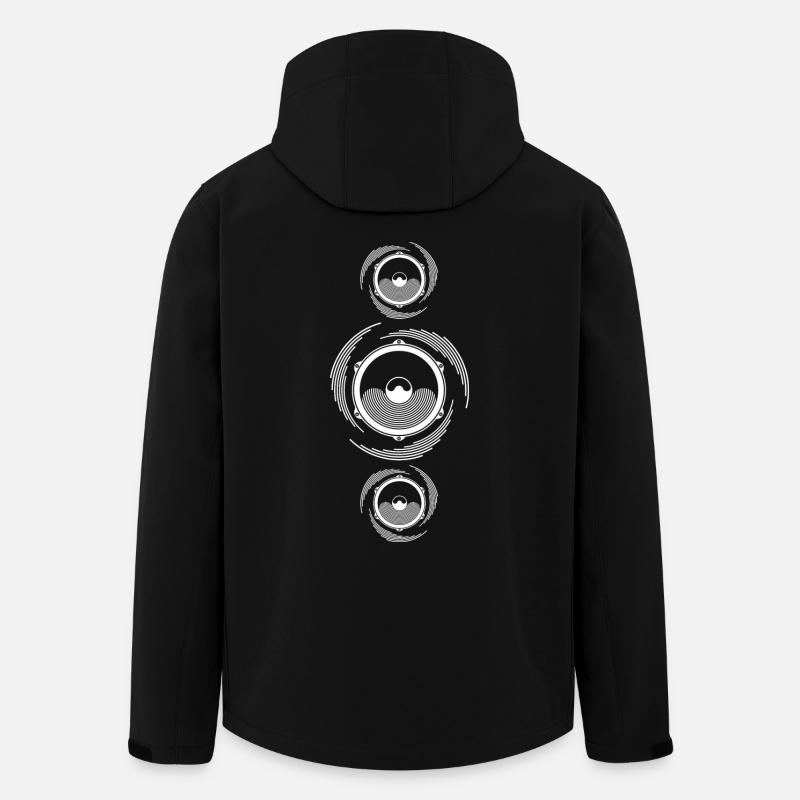 Spirale Son Haut-parleur basse - Veste softshell homme en polyester recyclé Stanley/Stella - noir