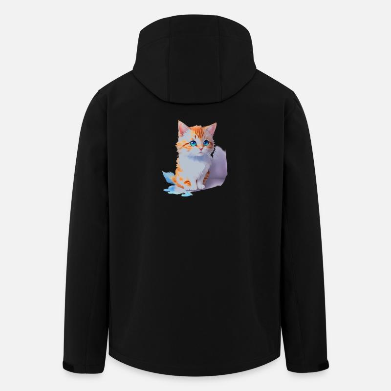 cute cat - Men’s Recycled Softshell Jacket by Stanley/Stella - black