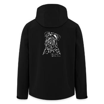 BLEU ENDUIT EN GRAIN TERRIER Portrait Wilsigns - Veste softshell homme en polyester recyclé Stanley/Stella - noir - Dos - AI Model Male 185 light (185cm)