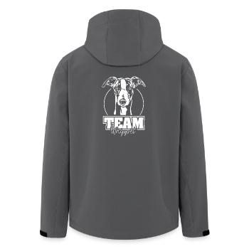 ÉQUIPE WHIPPET Chiens Lévriers Wilsigns - Veste softshell homme en polyester recyclé Stanley/Stella - noir - Dos - AI Model Male 185 light (185cm)