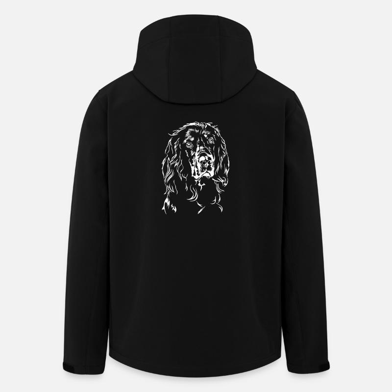 GORDON SETTER Portrait Wilsigns - Recycelte Männer Softshell-Jacke von Stanley/Stella - Schwarz