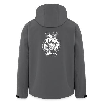 Pudel Krone Hunde Hund Wilsigns - Recycelte Männer Softshell-Jacke von Stanley/Stella - Anthrazit - Hinten - AI Model Male 185 light (185cm)