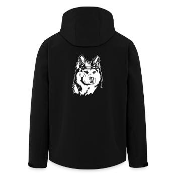 Siberian Husky Krone Hunde Hund Wilsigns - Recycelte Männer Softshell-Jacke von Stanley/Stella - Schwarz - Hinten - AI Model Male 185 light (185cm)