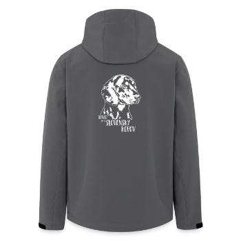 Loved by a Slovensky Kopov Hunde Hund Wilsigns - Recycelte Männer Softshell-Jacke von Stanley/Stella - Anthrazit - Hinten - AI Model Male 185 light (185cm)