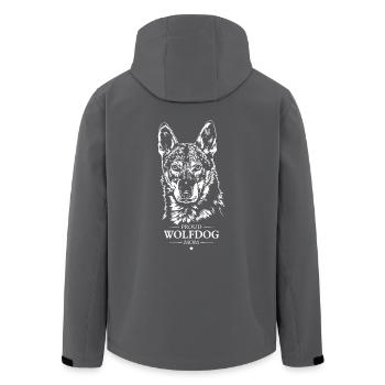 Wolfdog Mom Hunde Hund Wolfhund Wilsigns - Recycelte Männer Softshell-Jacke von Stanley/Stella - Schwarz - Hinten - AI Model Male 185 light (185cm)