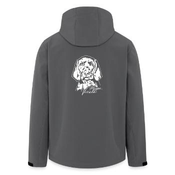 Magyar Vizsla Wirehaired Portrait Dogs Wilsigns - Men’s Recycled Softshell Jacket by Stanley/Stella - black - Back - AI Model Male 185 light (185cm)