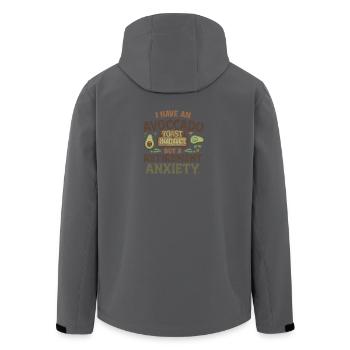 Avocado - Recycelte Männer Softshell-Jacke von Stanley/Stella - Schwarz - Hinten - AI Model Male 185 light (185cm)