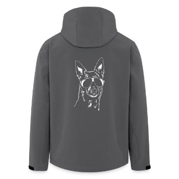 KELPIE AUSTRALIEN cool Wilsign élevant des chiens chiens - Veste softshell homme en polyester recyclé Stanley/Stella - noir - Dos - AI Model Male 185 light (185cm)